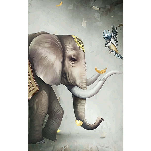 Handcraft DIY Kits Round Drill Full Diamond 5D Diamond Painting Elephant Handcraft DIY Kits Round Drill Full Diamond 5D Diamond Painting Elephant